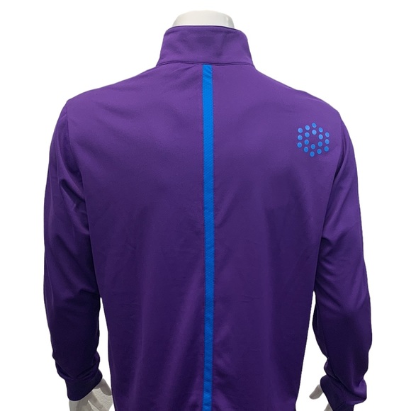 Puma Dry Cell Purple Blue Subdued 1/4 Zip Pullover Golf Jacket Size Medium VGC - Picture 8 of 12